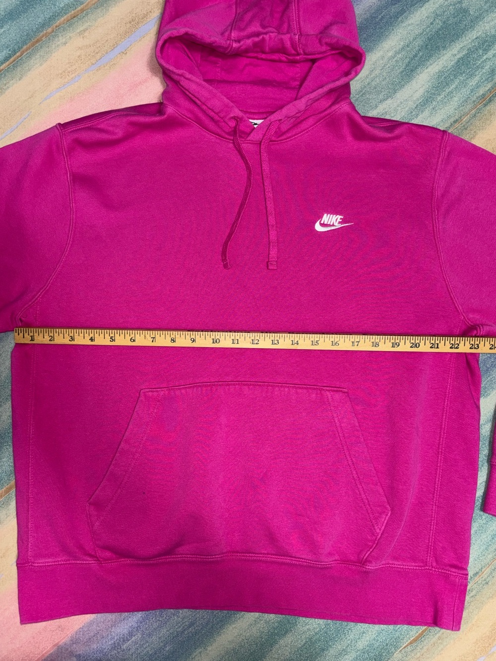 Nike Sportswear Club Fleece Hoodie Women’s size XL Pink Futura Logo Pullover - Picture 5 of 6
